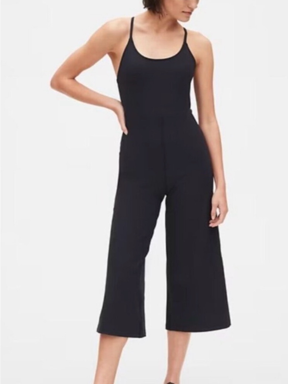 GAP Fit Black Ribbed Tank Top
